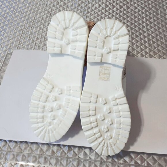 NWOT Free People jacquard print canvas lug sole lace-up "hiker" boots, EU 38 - Picture 15 of 16